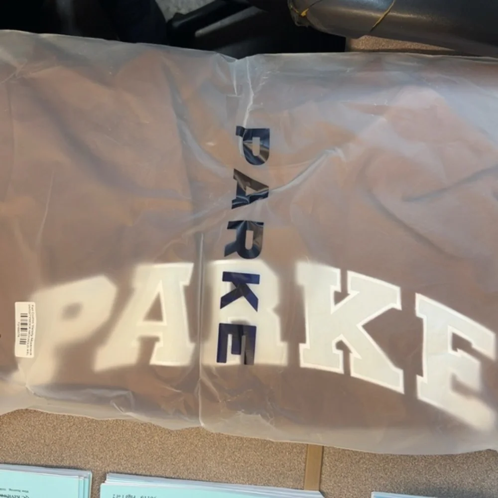 PARKE Hometown Varsity Mockneck Mocha + Cloud NWT